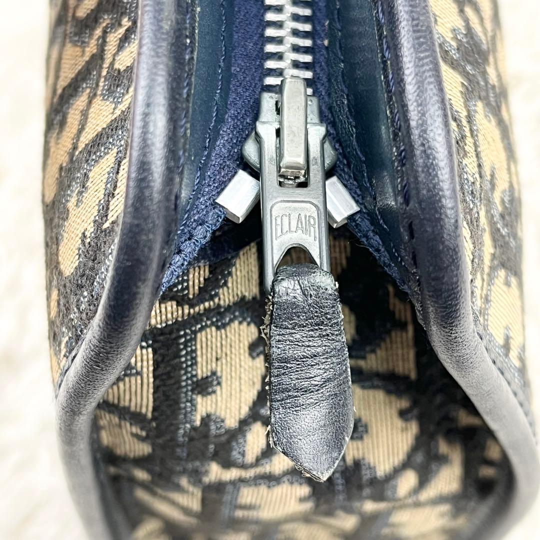 【極美品】クリスチャンディオール トロッター クラッチバッグ ネイビー