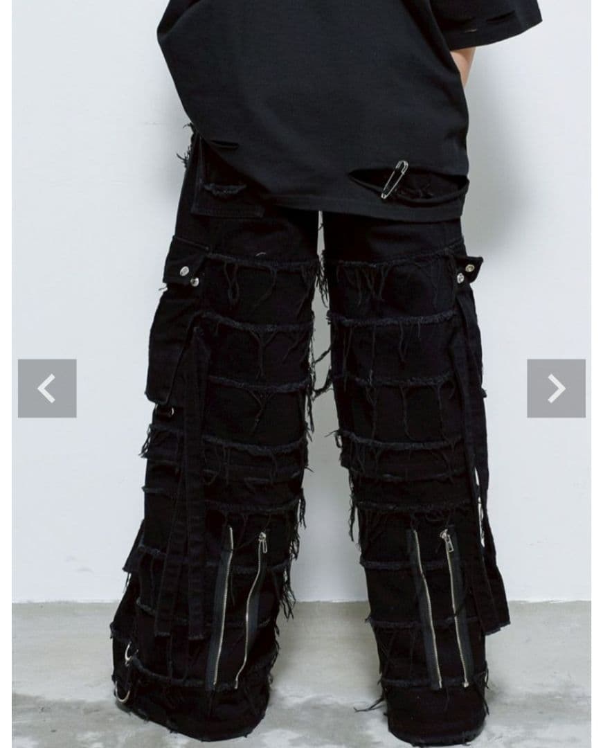 レフレム 2wayツギハギカーゴデニムパンツ ブラック未使用