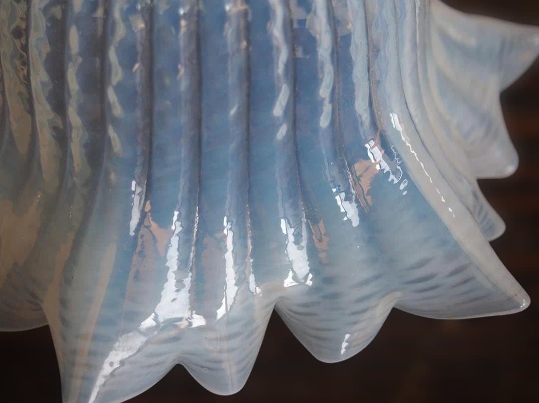 オパールガラス フリルガラス ランプシェード オパールセント/K296