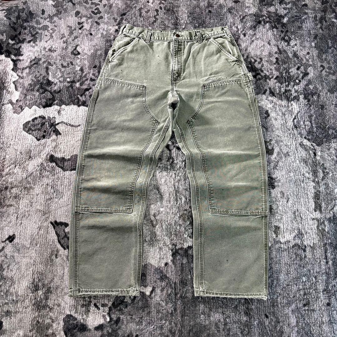 コメ欄セール！ 希少モスグリーン◎ダブルニー雰囲気系Carhartt B136