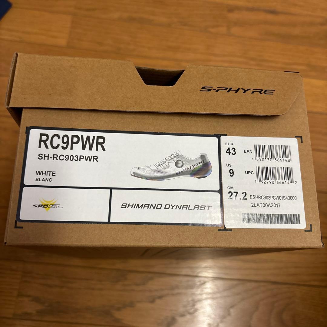 最新シマノS-PHYRE RH-RC903PWRホワイト シューズ 43