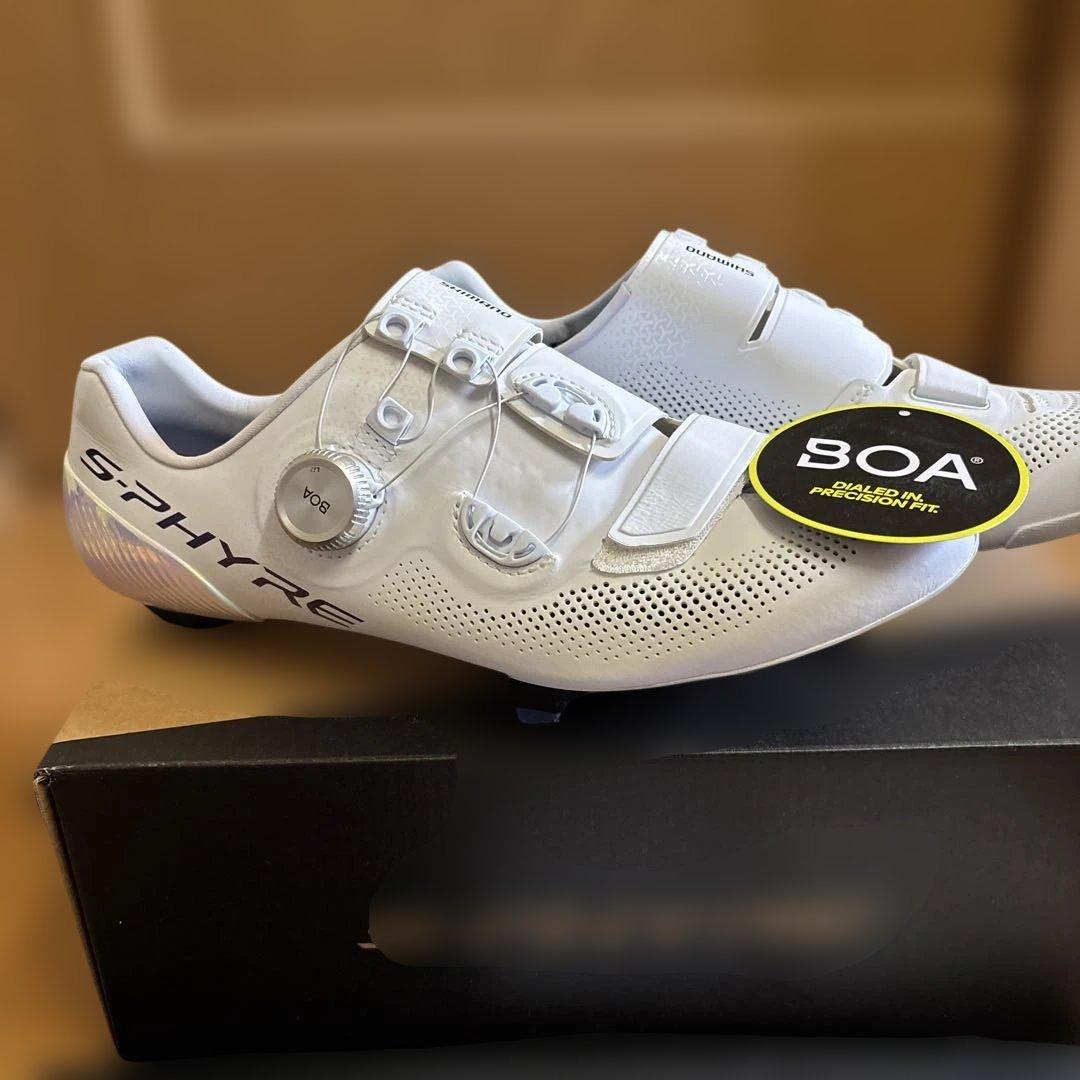 最新シマノS-PHYRE RH-RC903PWRホワイト シューズ 43