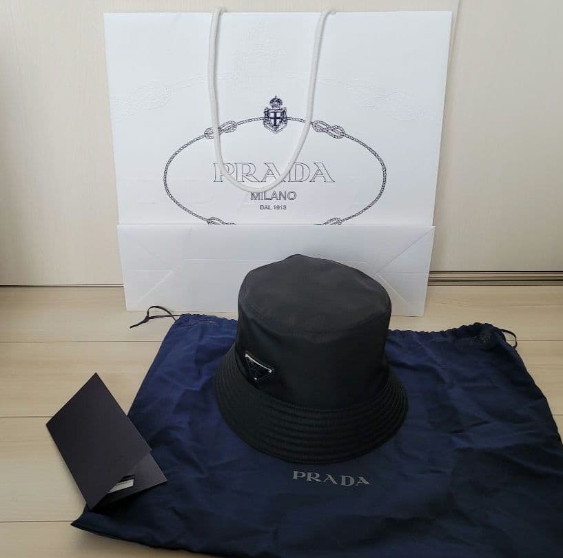 【美品】PRADA バケットハット RE-NYLON サイズ=L 59cm