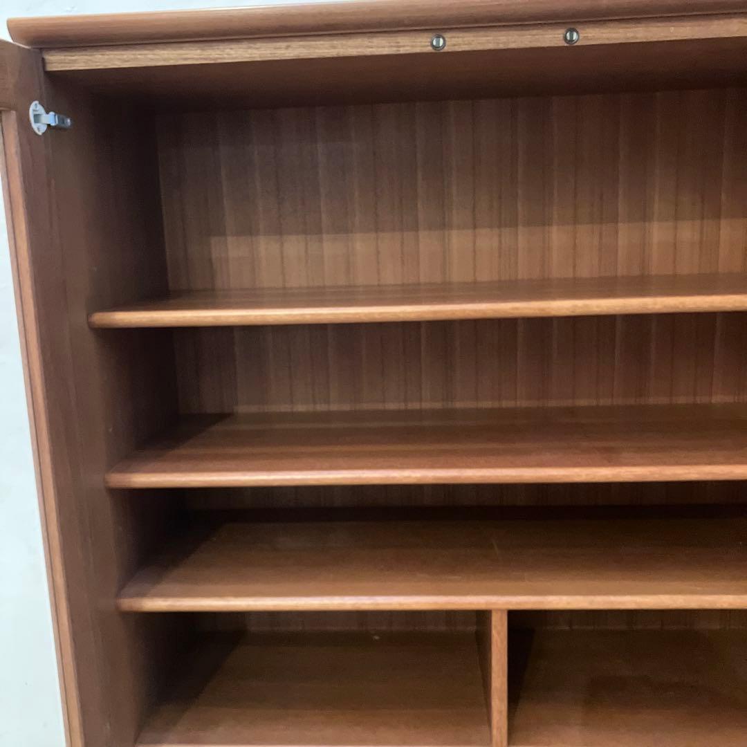 希少 ジャパンヴィンテージ 日田工芸 キャビネット 飾り棚 本棚 食器棚 チーク
