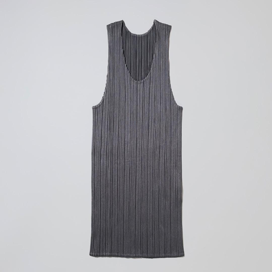 00aw PLEATS PLEASE プリーツノースリーブ タンクトップ