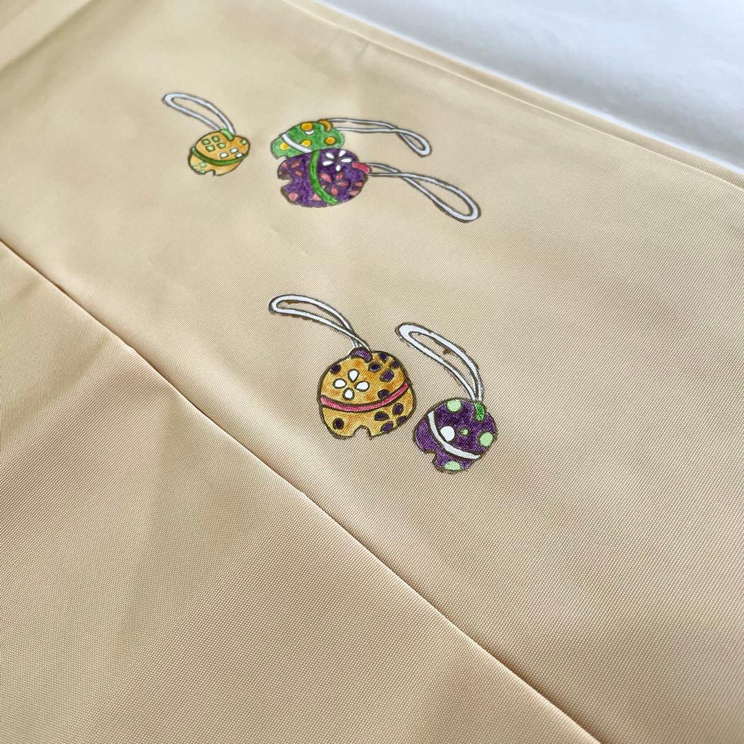 未使用　大島紬　袷仕立て　パステルカラー　名古屋帯（長尺）付き