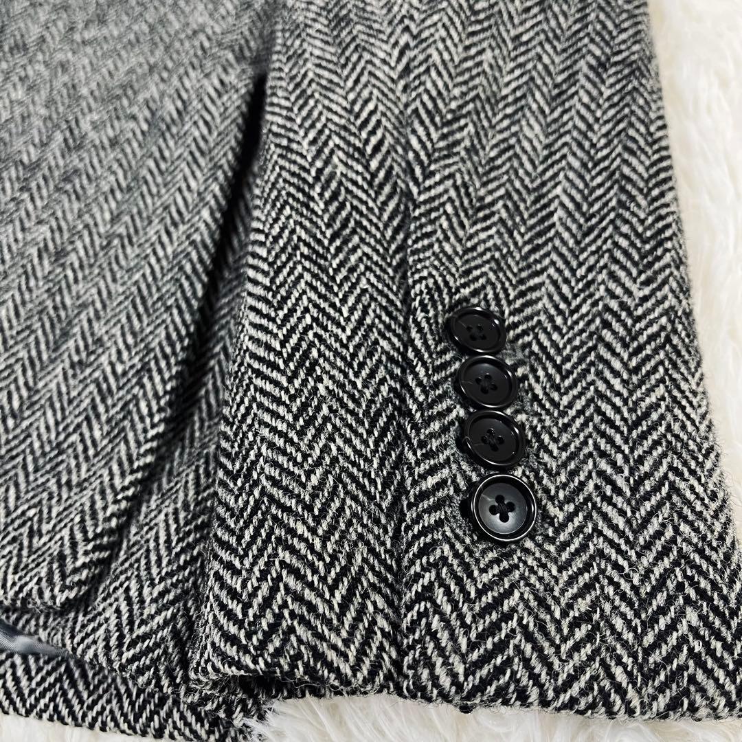 スーツカンパニー×ハリスツイード テーラードジャケット ヘリンボーン M相当