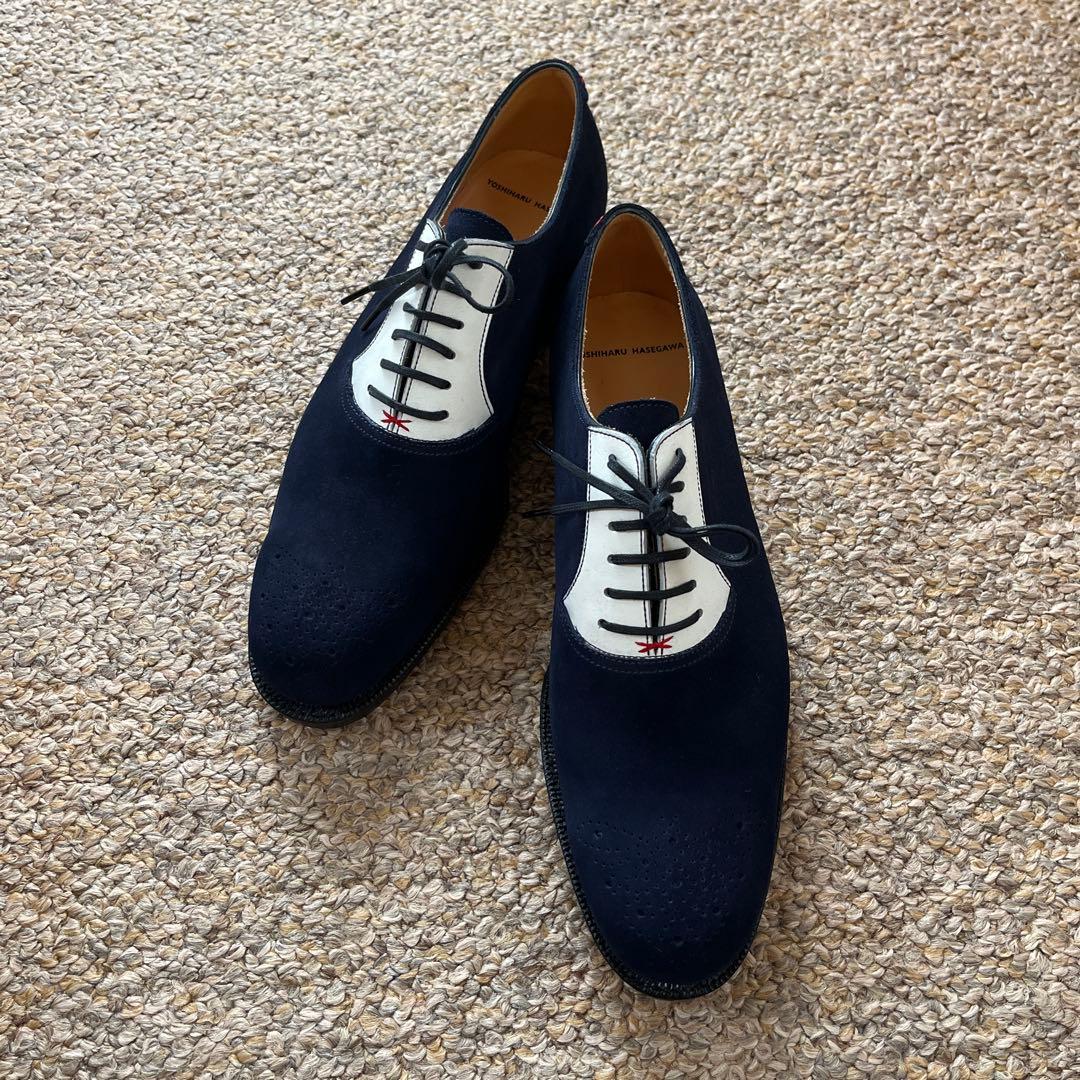 YOSHIHARU HASEGAWA ドレスシューズ メダリオン付き(UK7)