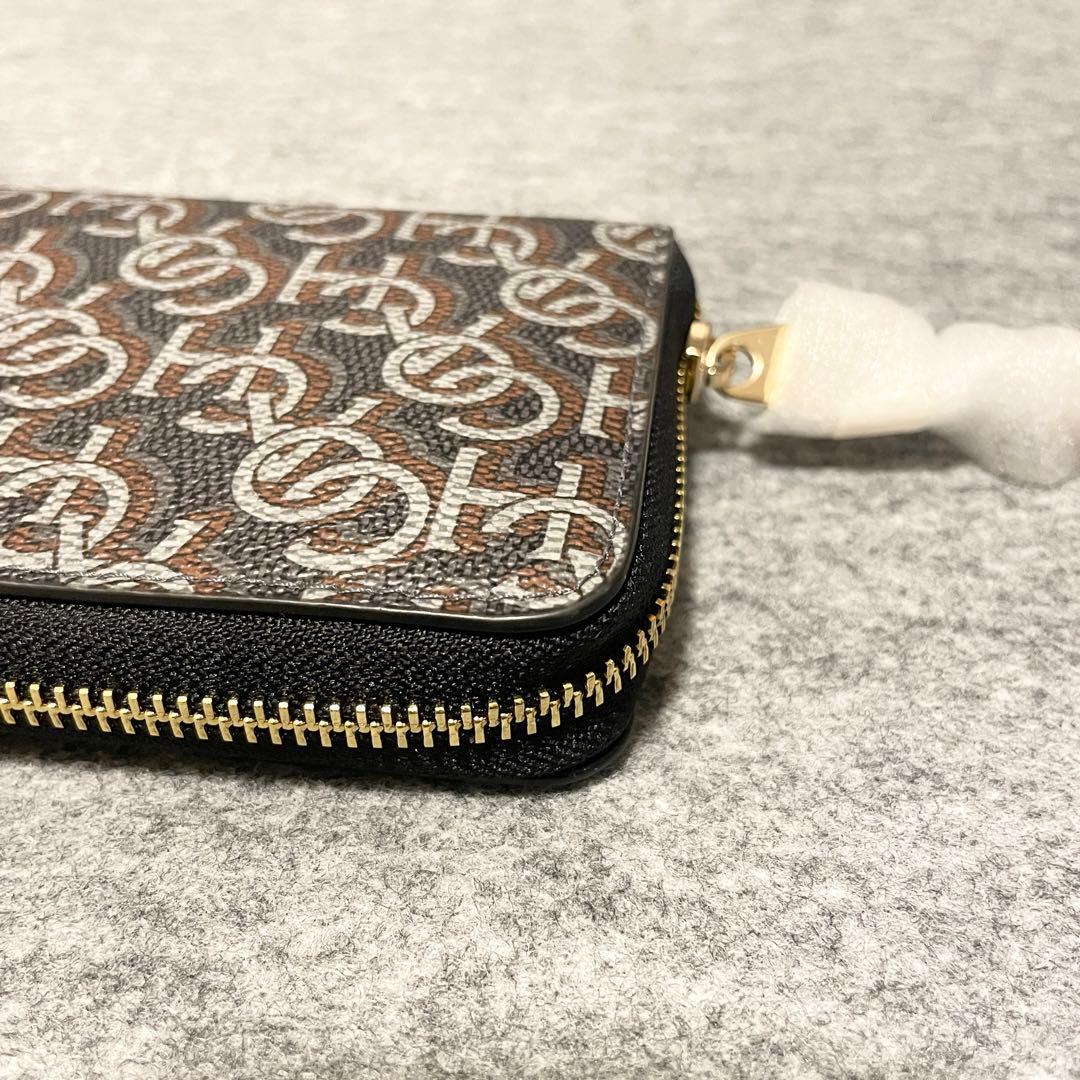 【未使用】　COACH 長財布　モノグラムプリント　着脱ストラップ　ブラック