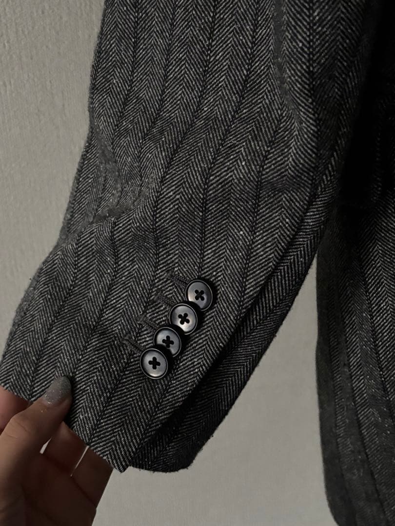 【ADAM ET ROPE'】ダブルブレストツイード＆チェックジャケット