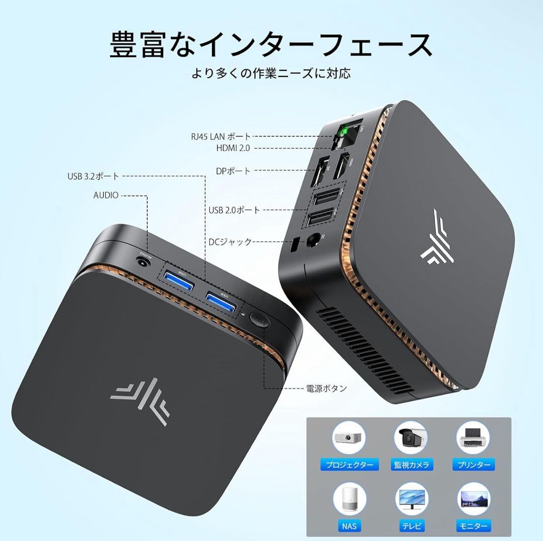 NiPoGi ミニpc n97 4C/4T 16GB DDR4 512GB