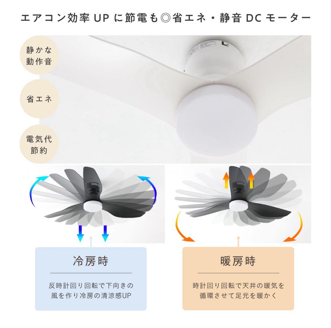 北欧　シーリングファンライト　ホワイト　照明