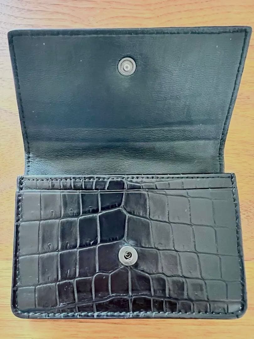 【レア】ボッテガ・ヴェネタ クロコダイル 名刺入れ ブラック