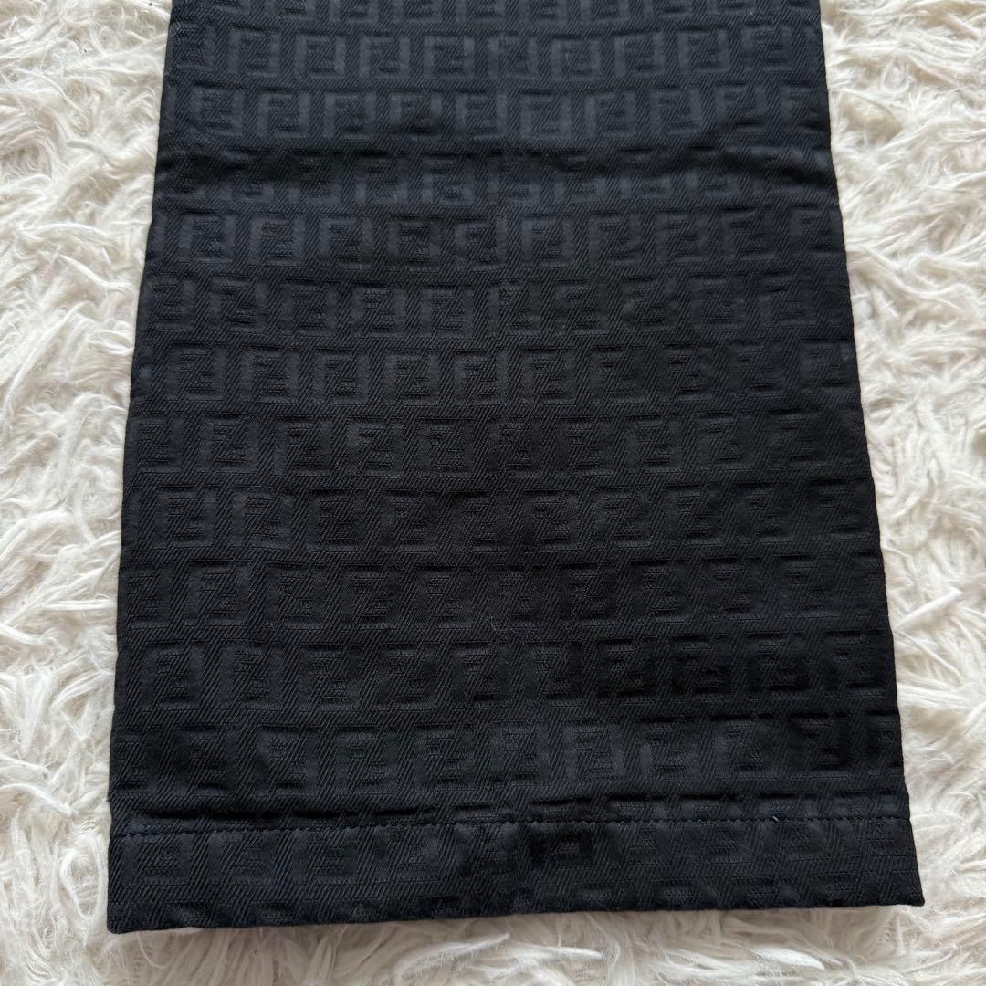 極美品■フェンディ　ズッカ柄　総柄　フレアパンツ　ブラック　イタリア製　40
