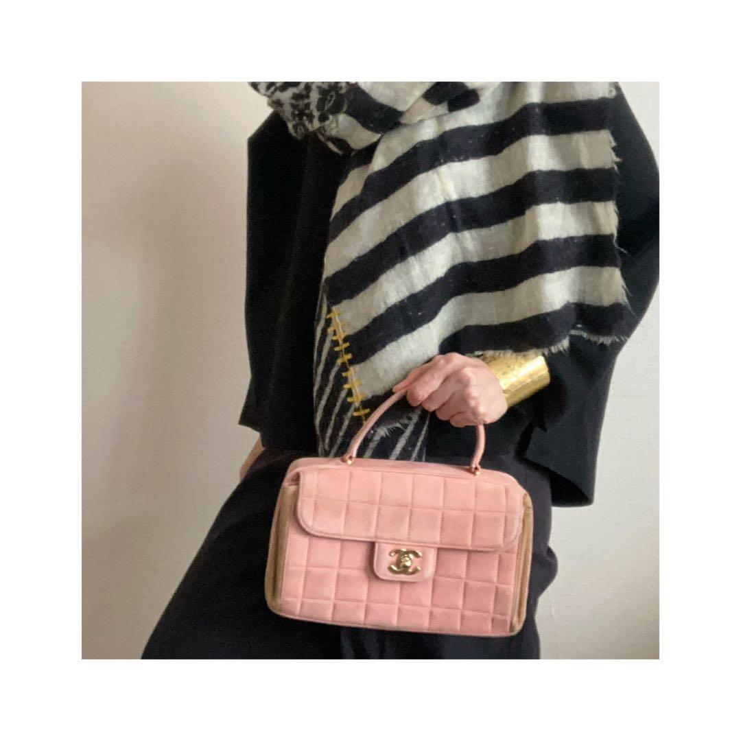 ローズマリー様♡CHANEL スエード　バイカラー　ハンドバッグ