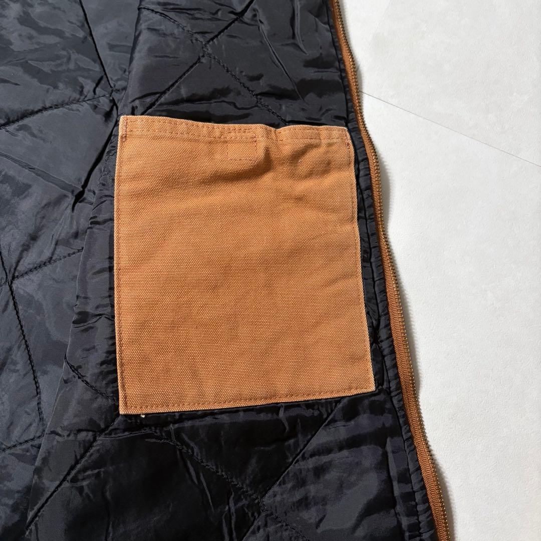 【美品】Carhartt カーハート ダックベスト キルティング キャメル M