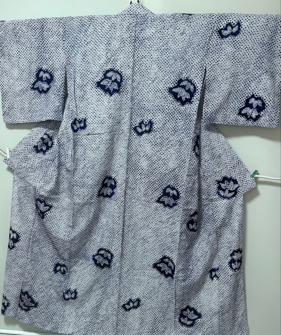 有松絞り　トールサイズ　浴衣　新品同様　裄68身丈163