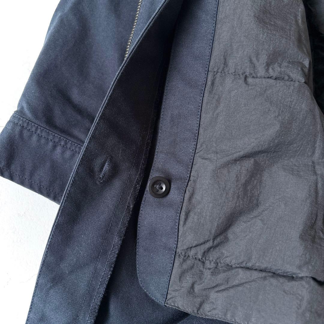 美品 MHL. ダウンライナー付 2way ステンカラーコート ネイビー 大き目