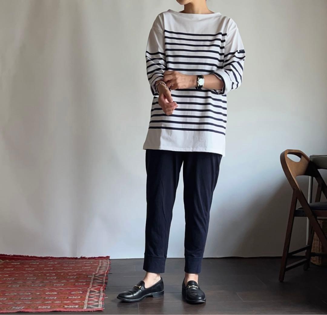 美品　セントジェームス　ナヴァル　ボーダーカットソー　長袖　サイズL 白黒