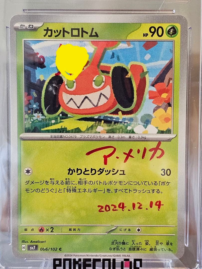 カットロトム 直筆 サイン入り ア・メリカ