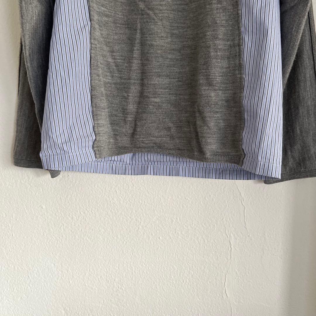 COMME des GARCONS SHIRT｜ストライプシャツ切替ニット