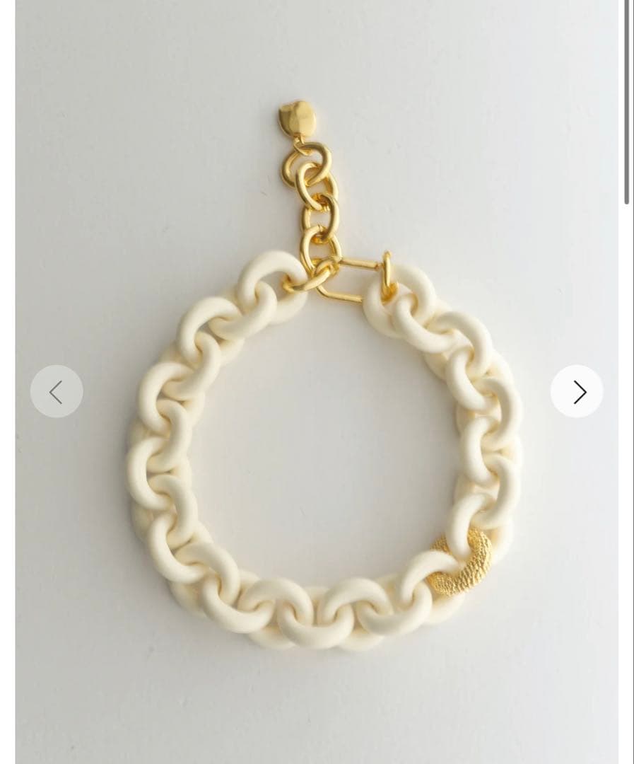 Chieko+ macaron necklace white 試着のみ