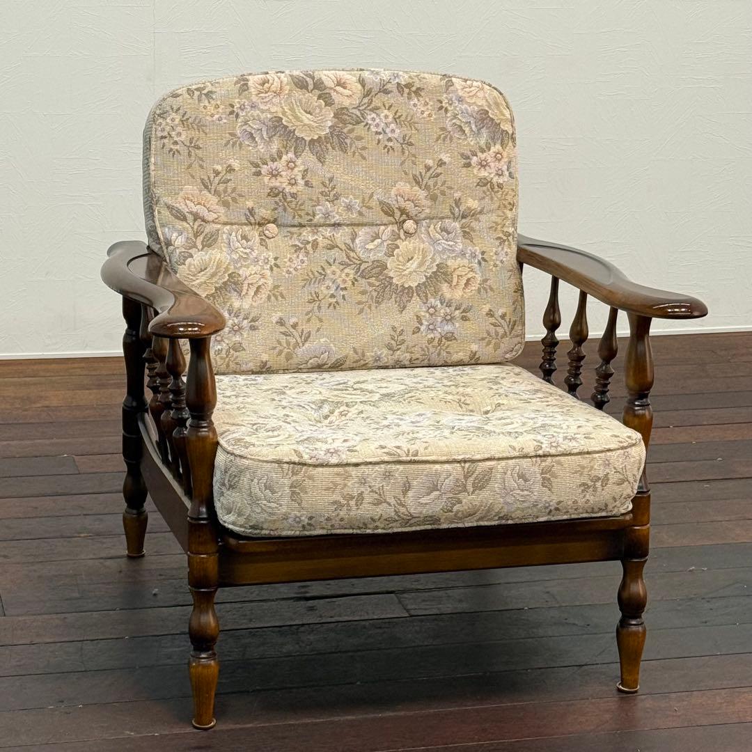 H112K39c カリモク karimoku コロニアル 1人掛けソファ