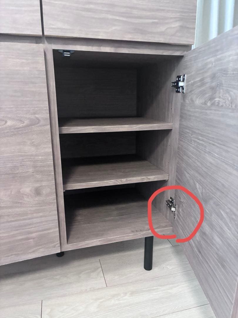 bellemaison ベルメゾン　キャビネット　グレーオーク、アッシュ系