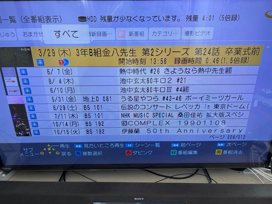 【完動品】 DMR-BRX2020 2TB パナソニック全自動DIGAレコーダー