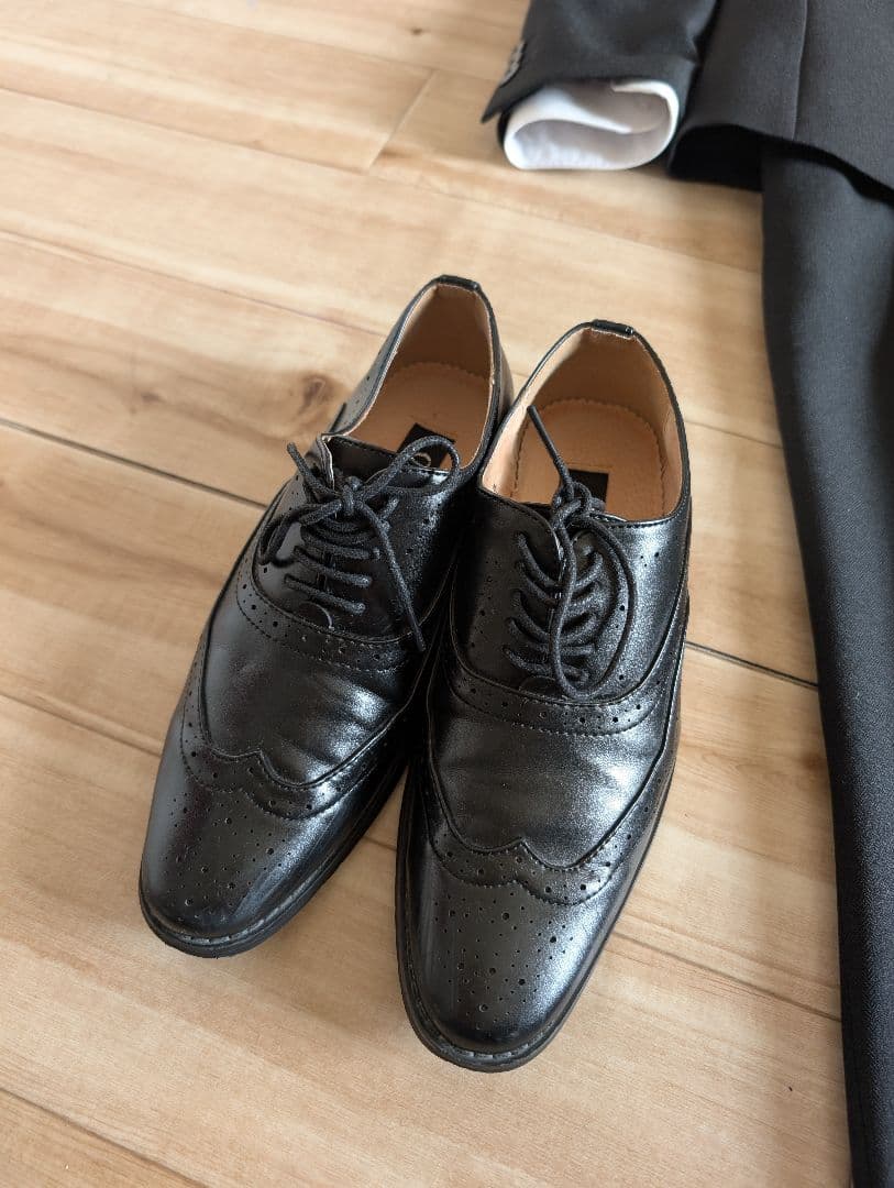 男の子スーツ 卒業式 160 セット（シャツ・ ネクタイ・シューズ付）