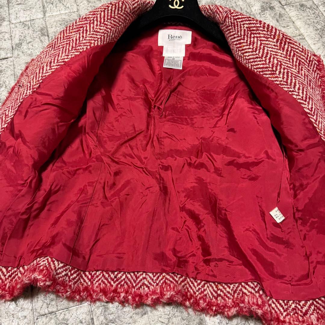 【未使用級】ルネ　Rene ツイードジャケット　ヘリンボーン　セレモニー　入学式