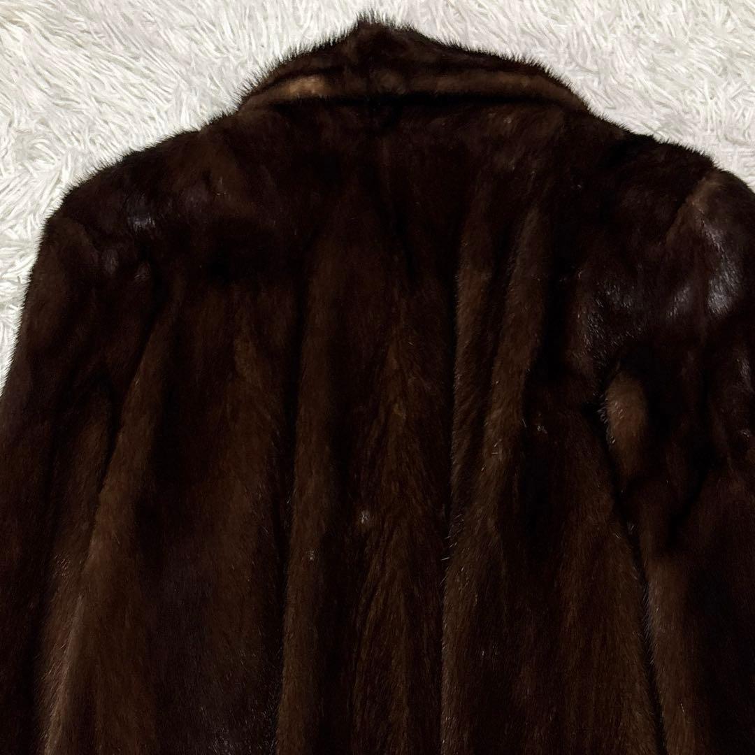 サガミンク L ショールカラー 毛皮 リアルファー銀タグ コート ジャケット