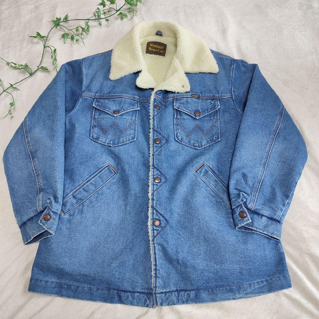 [美品]Wrangler WM1923 デニム ボアジャケット Ｍ ランチコート