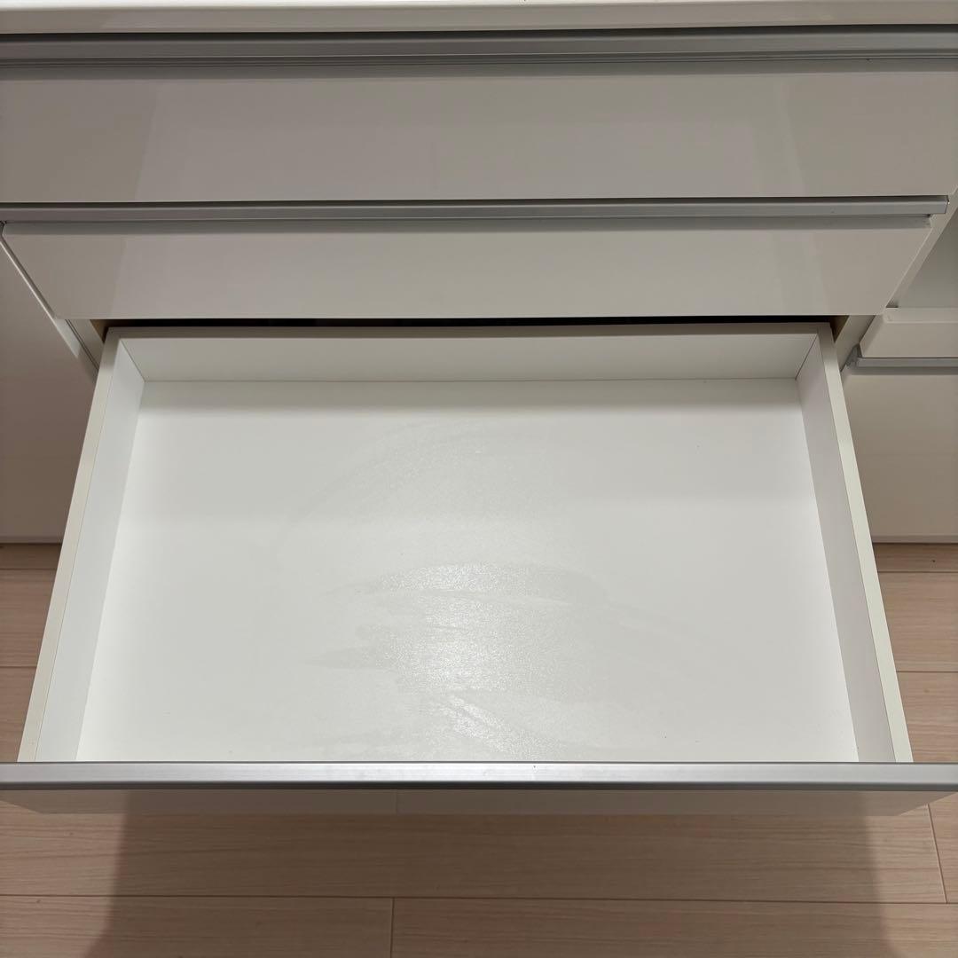 【期限あり】ニトリ食器棚 レジューム 150AG-S WH/150QH-R WH