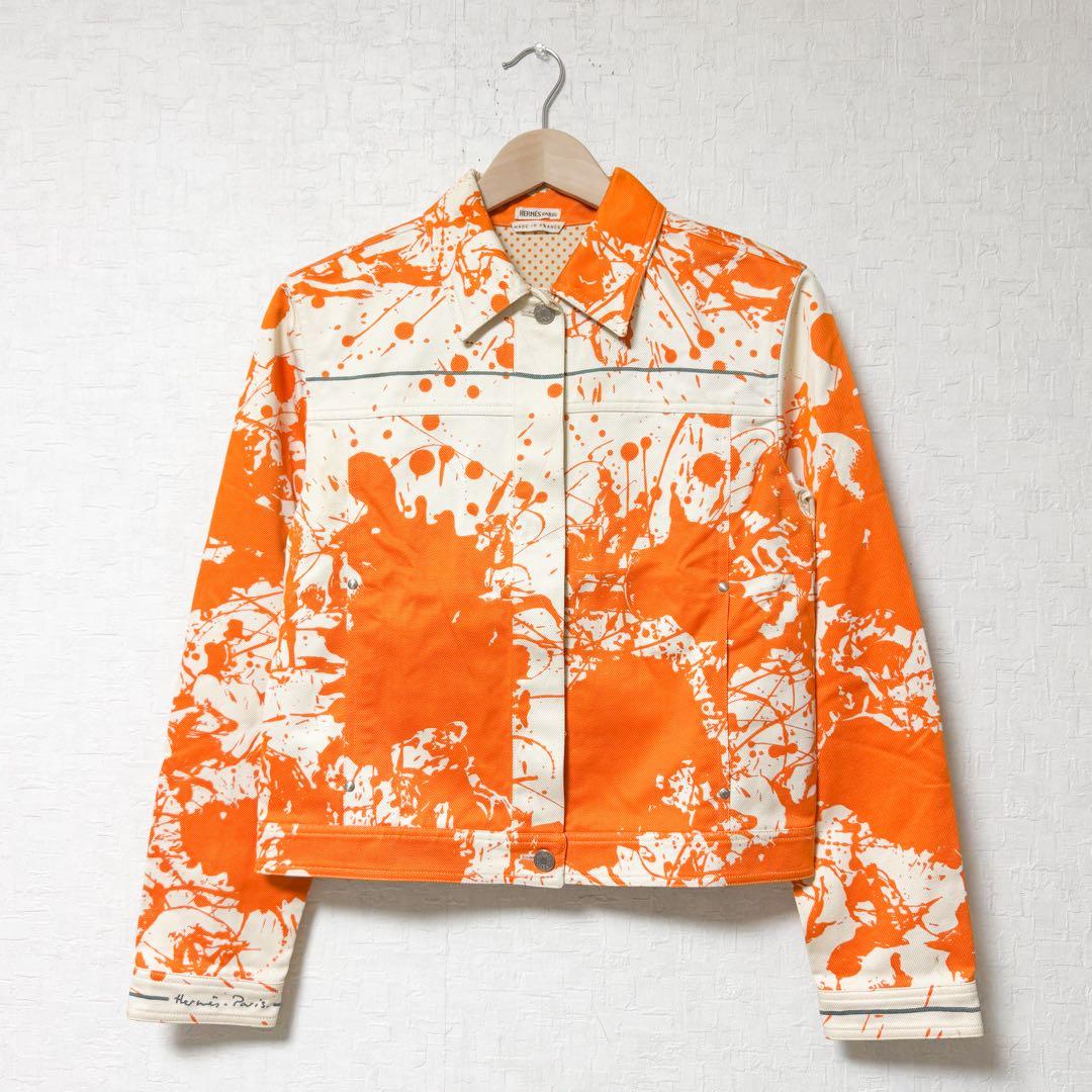 【マルジェラ期】 HERMES 03SS ペイント加工 ジャケット マルジェラ期