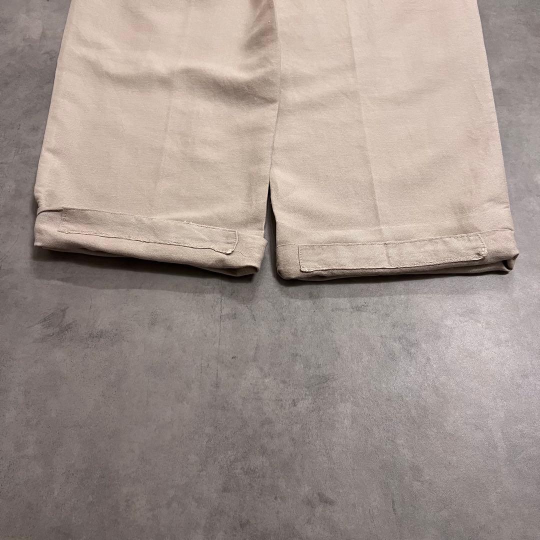 パンツ BURBERRY linen two tuck slacks