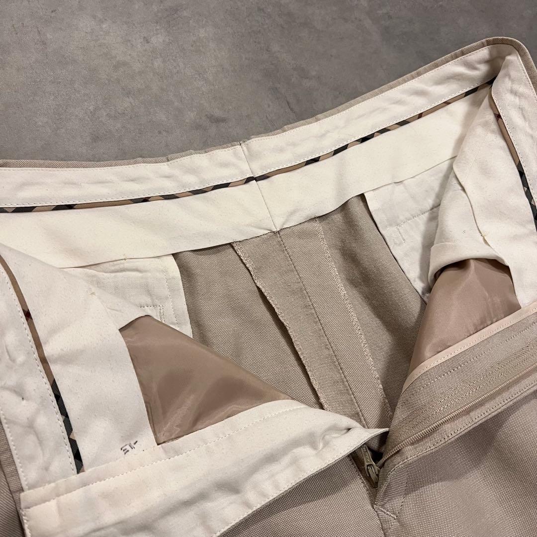 パンツ BURBERRY linen two tuck slacks
