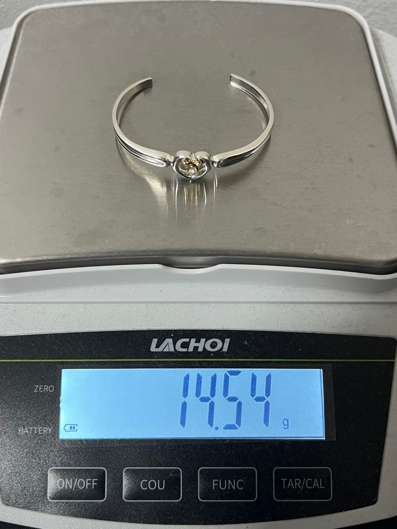 ティファニー TIFFANY ハート リボン バングル SV YG コンビ 希少