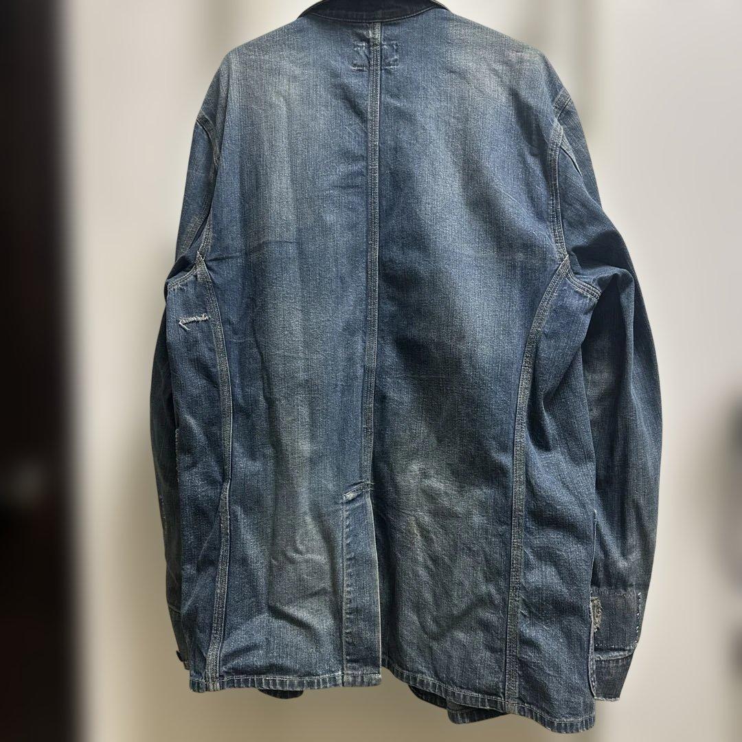 RRL デニムカバーオール　リペア&ダメージ加工