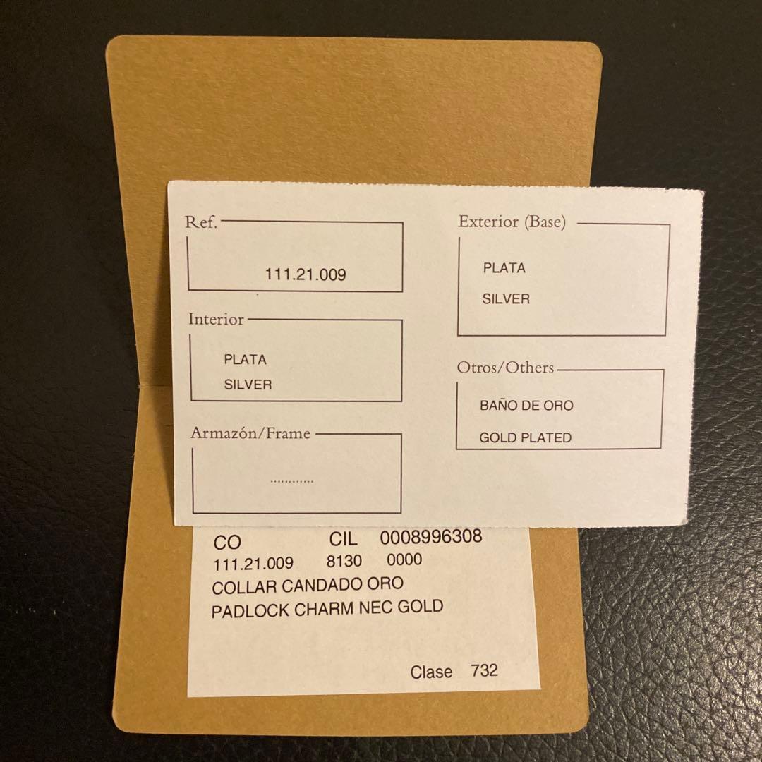 【新品未使用】LOEWEロエベ ネックレス 南京錠 ゴールド