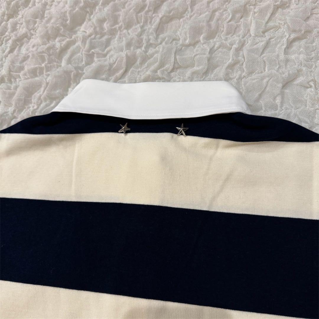 【新品未使用】Bibiy. ボーダー長袖ラガーシャツ