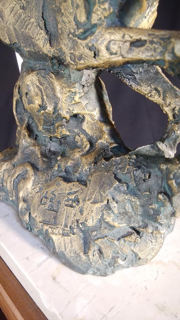 や*す様 ブロンズ像 西望「春風」ペガサス天馬 高3４c重６kg/彫刻銅像/干支