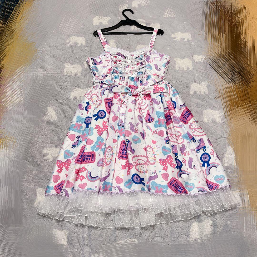 angelicpretty girlystickerジャンパースカート&バレッタ