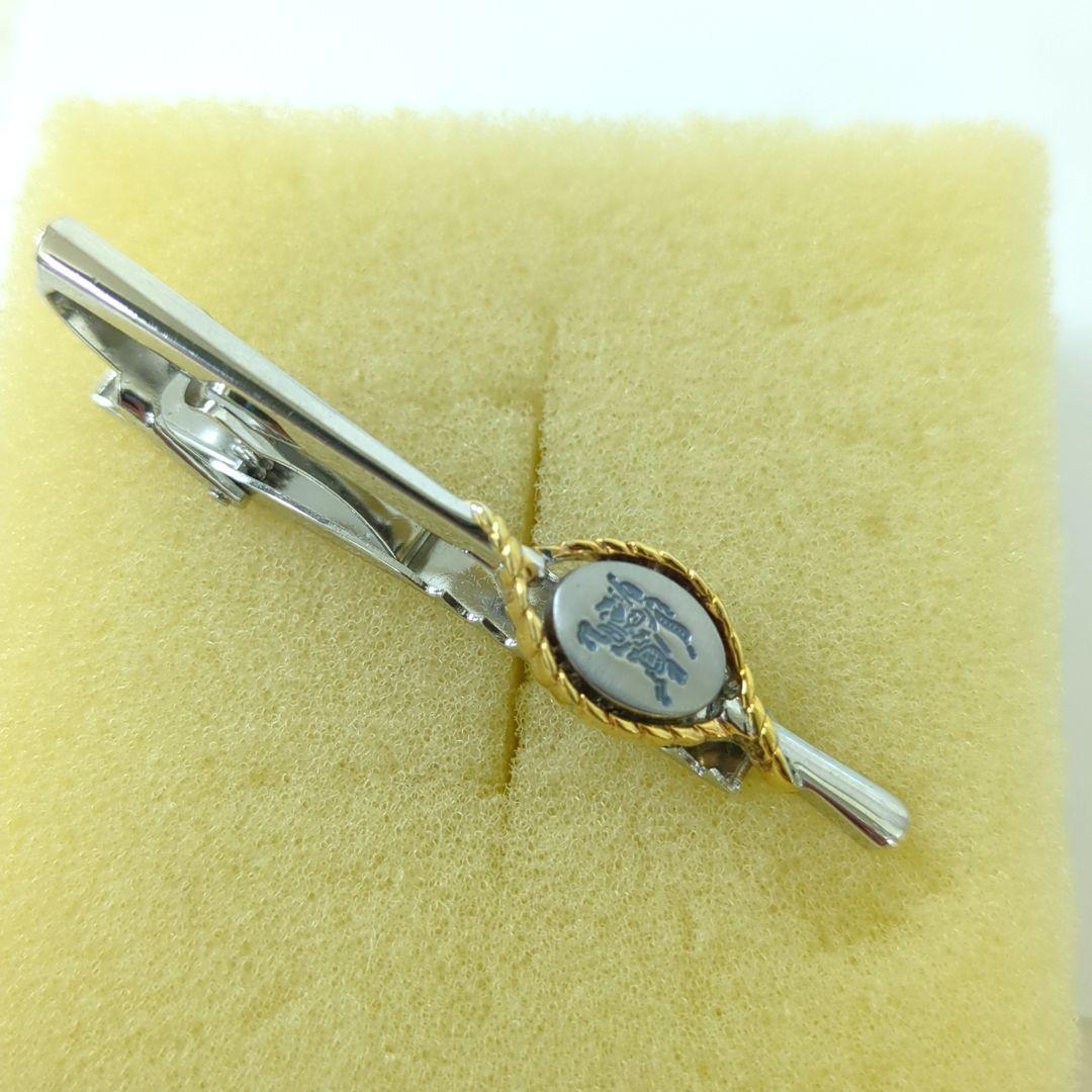 バーバリー 騎士 ネクタイピン & カフリンクス セット シルバー ゴールド