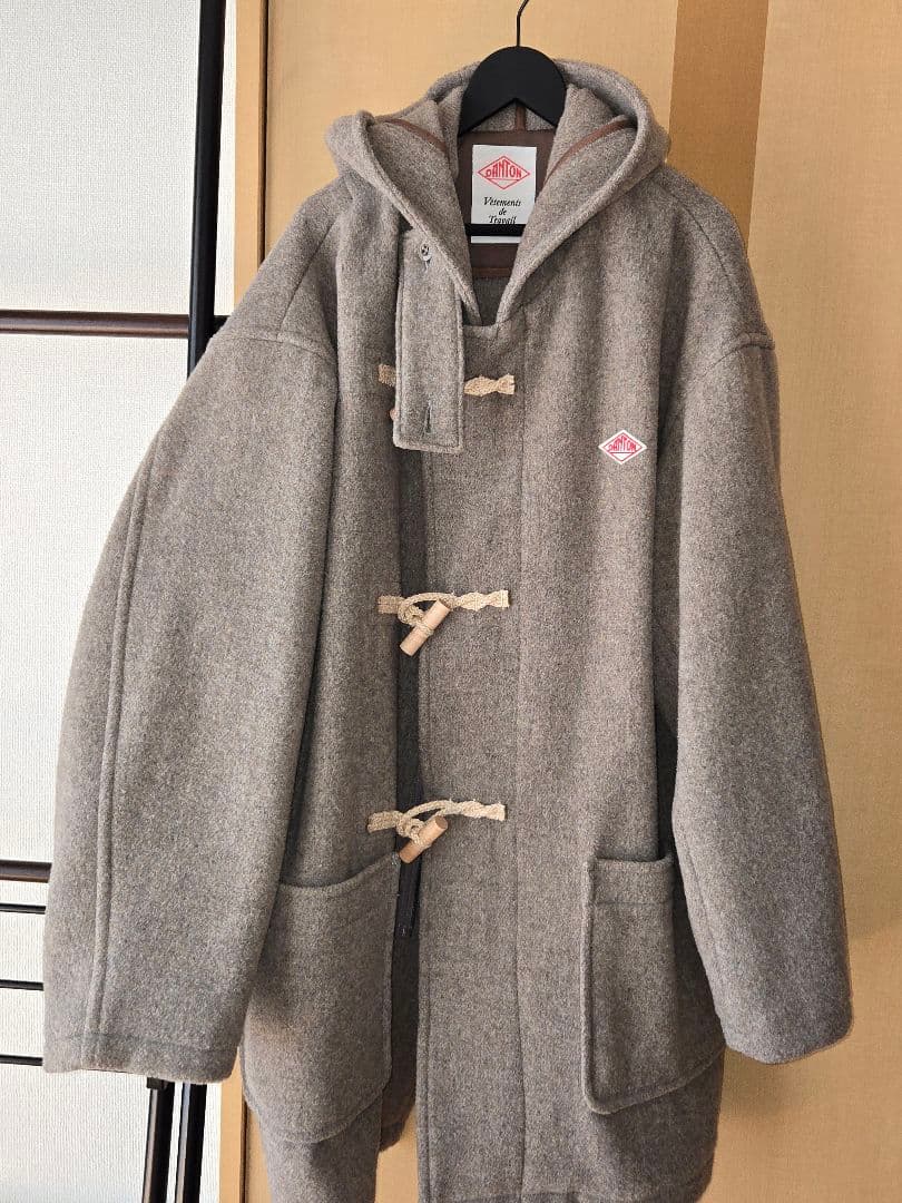 DANTON ダントン　ウールライトパイル ダッフルコート　36 ベージュ