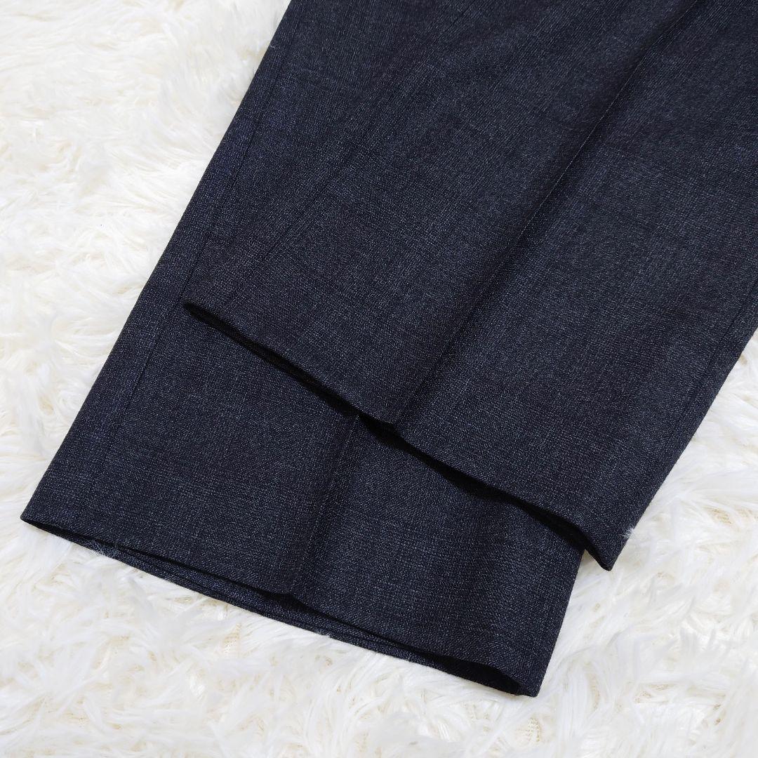 美品　ザスーツカンパニー　スーツ　Super100's　グレー　チェック　XL