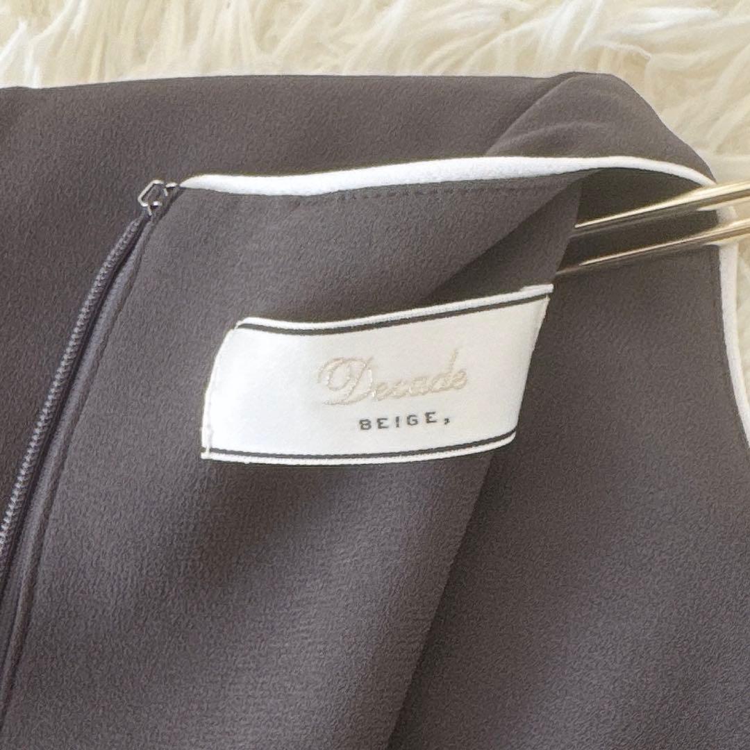 美品 BEIGE, ベイジ✨CINDY クルーネックドレス チャコールグレー 2