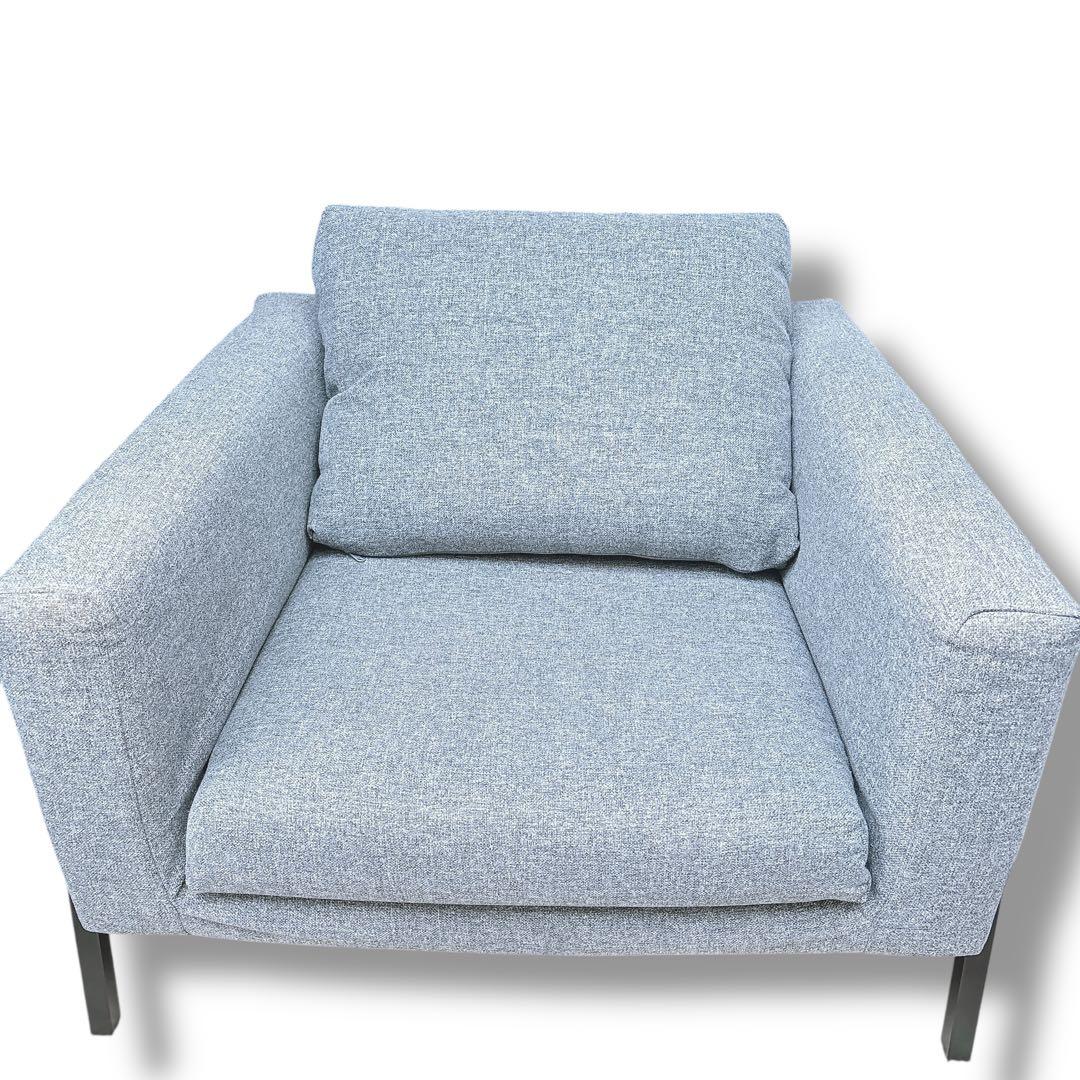 IKEA コアルプ KOARP 1人掛けソファ グレー 背面収納有り