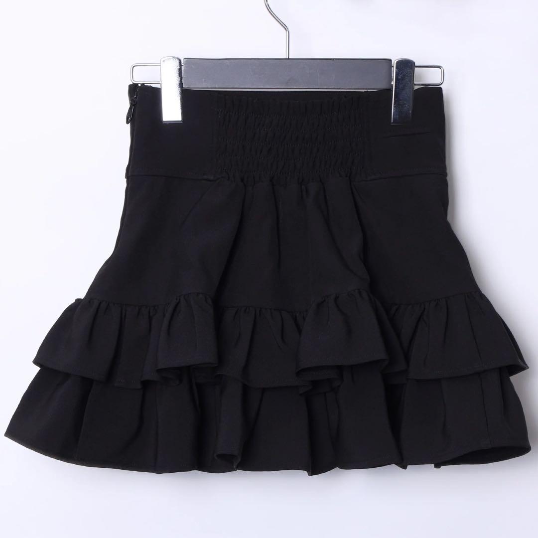 Amilige コルセット風フリルスカート size-M