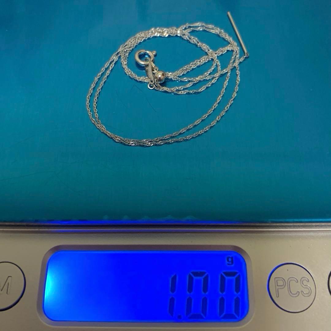 未使用★Pt950 スクリューチェーンネックレス 日本製 プラチナ 白金 白銀色